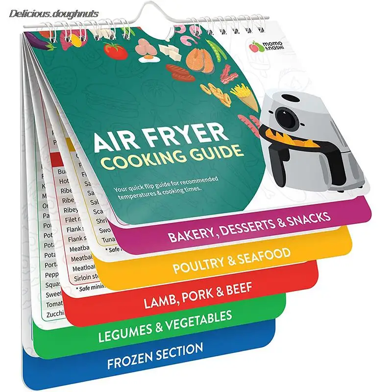 Air Fryer Cookbook Calendário, Magnetic Cheat Sheet, Food Pro Receita, Cooking Schedule, Guia de Referência Rápida, Cozinha Acessórios