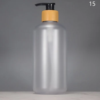 1 ชิ้นพลาสติกชุดเครื่องจ่ายสบู่เคาน์เตอร์ขวดโลชั่นห้องน้ํารีฟิลขวดเปล่าสําหรับแชมพู Body Wash Hair Conditioner 19