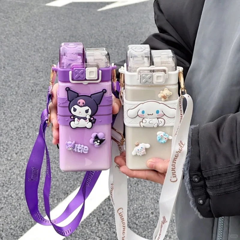 

Новинка Sanrio Kullomi Melody Pacha Dog 520 мл чашка для воды детская мультяшная чашка для воды в стиле панк летняя двойная чашка для напитков подарок