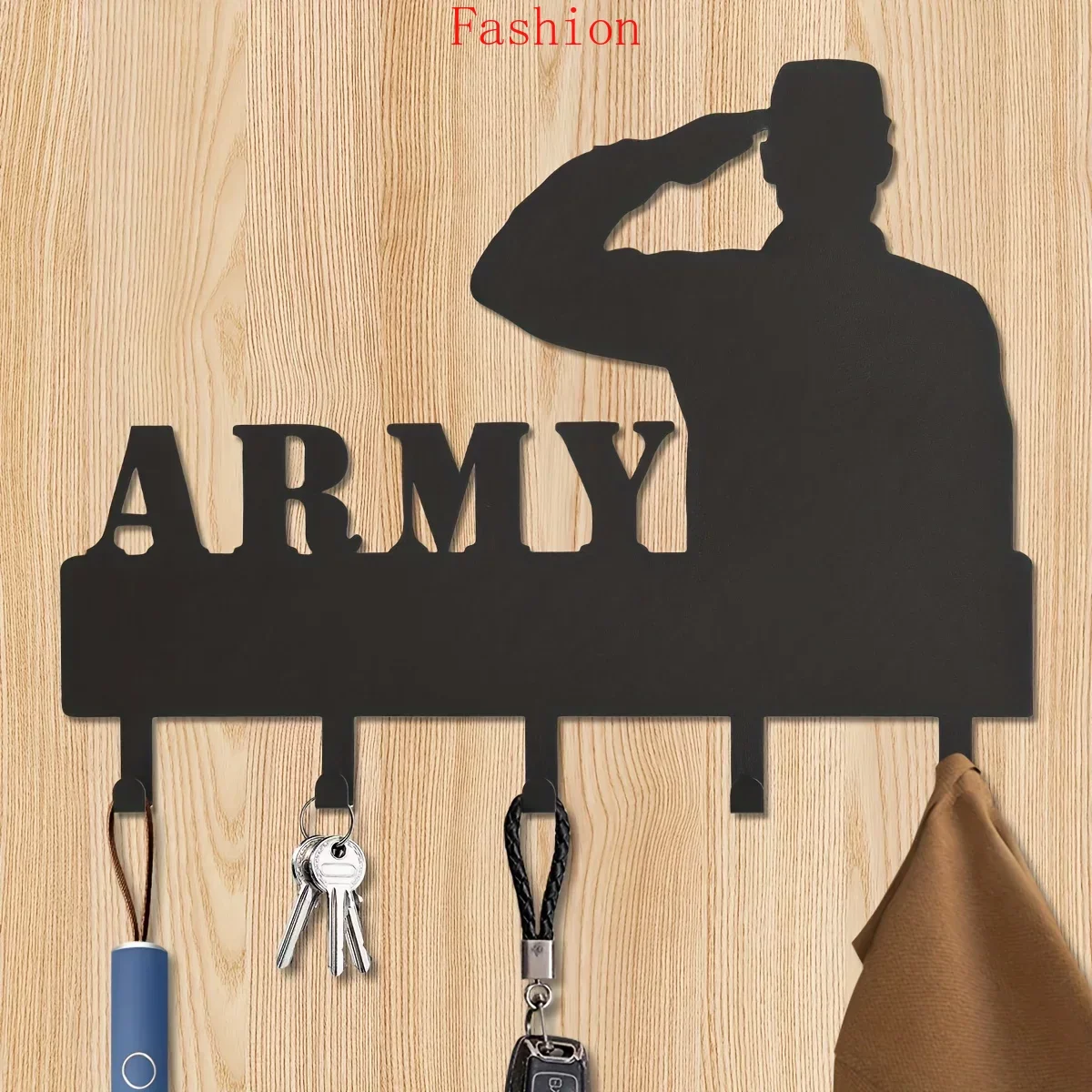 

CIFBUY Metal ARMY Silhouette Key Hooks Wall Mounted Hangers Hooks Household MultiPurpose Coat Bag Key Hooks Holder Ganchos wall