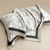 Parure de lit en Lyocell Eucalyptus, doux et soyeux, rafraîchissant, Double, Queen, King, fleurs, imprimé, housse de couette, drap de lit, taies d'oreiller, 4 pièces, été 6