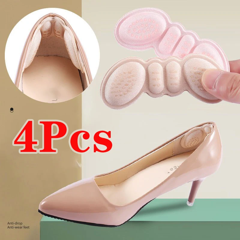 

4pcs 3/6mm High Heel Pad Women Insoles Pain Relief Foot Care Insert Adjust Size Adhesive Heels Pads Liner Grip Protector Sticker