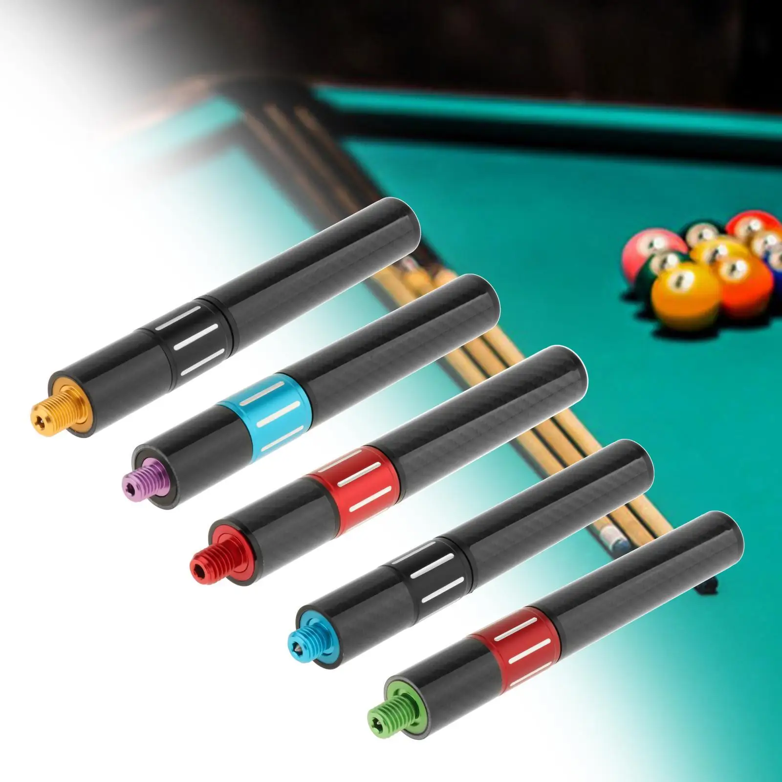 Pool Cue Extension Telescopic Cue End Lengthener for Billiard Enthusiasts