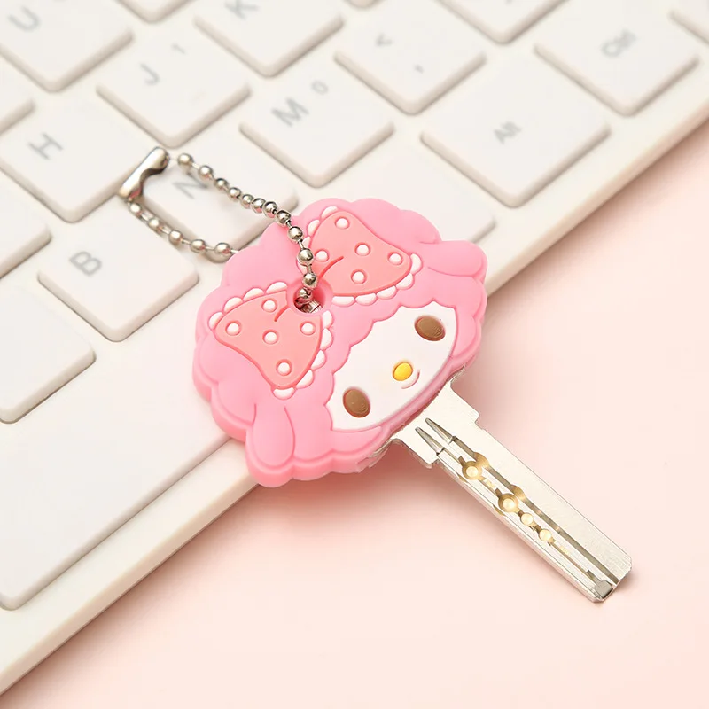 Cartoon Mickey Mouse Silicone Key Case Women Key Chain Pendant