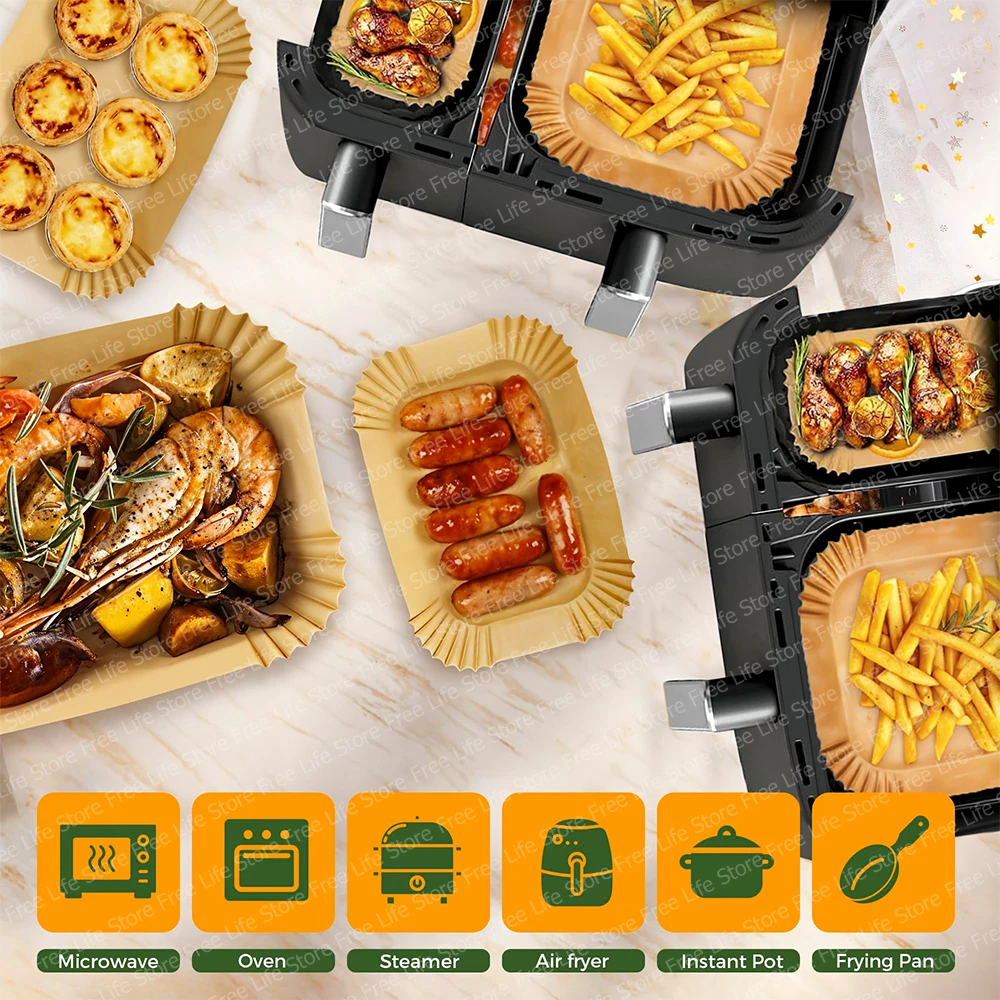 Premium Disposable Air Fryer Liners - Multipurpose and Heat-Resistant Papers