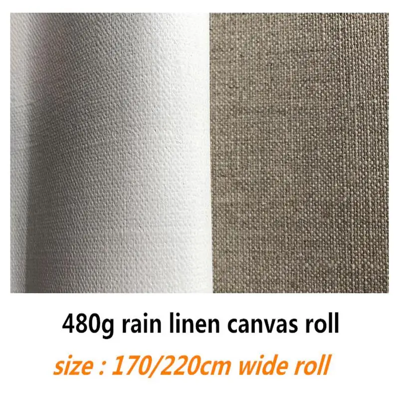1.4m/1.7m/1.9m/2.2m wide 10m long pure rain linen canvas roll for artists Custom Painting Canvas Painting Canvas