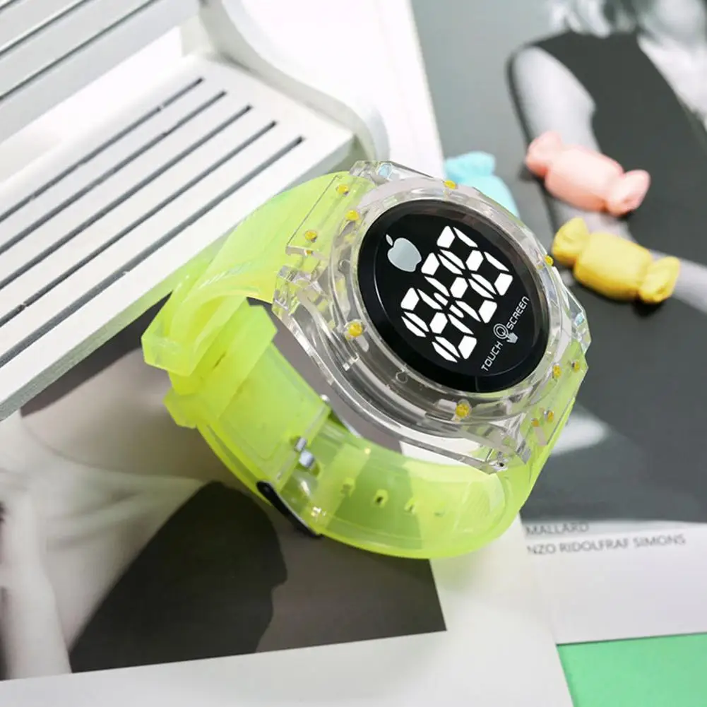 

Reading Watch with Dial Design Colorful Adjustable Led Digital Watch High Accuracy Touch Screen Lightweight Unisex Wristwatch