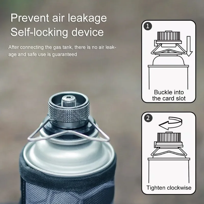 Gas Tank Adaptor with Bracket Stable Support Butane to Propane Stove Converter Multifunctional for Camping Hiking Picnic