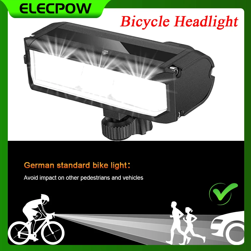 Elecpow Bicycle Front Light 900 Lumen Bike Headlight 2000mAh Flashlight Waterproof USB Charging Cycling Lamp Bike Accessories