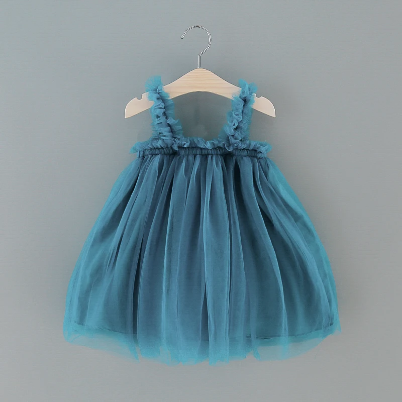 Toddle Baby Mädchen Tüll Kleid Schöne Ärmellose Plissee Solide Sommer Kleid Party Tutu Kleid Kinder Prinzessin Taufe Rosa Kleidung