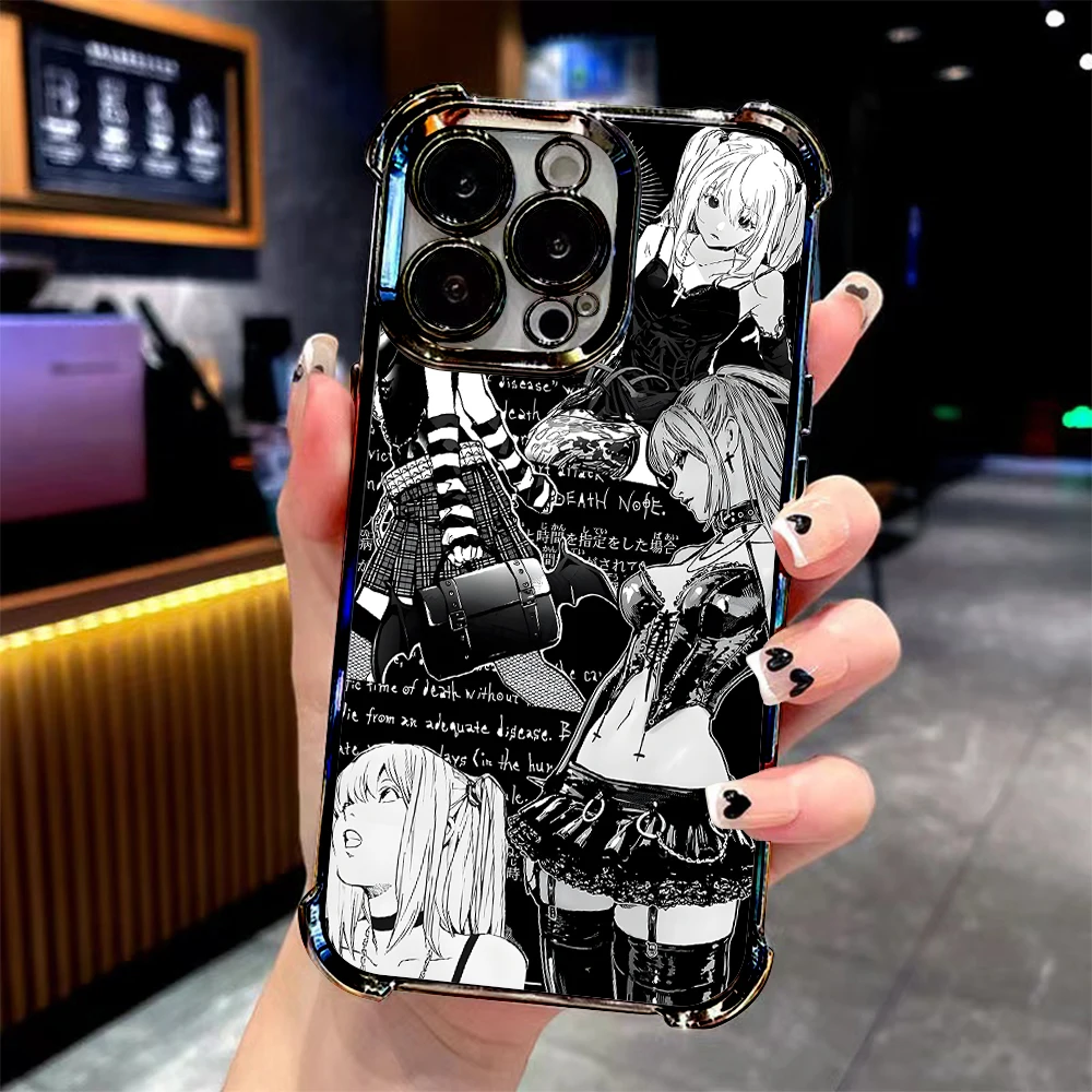 Chic Anime Misa Amane Plating Phone Case - Anti-Fall Protection