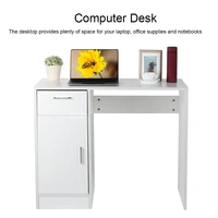 1 Drawer 1 Door Desk Desktop Table 1 Drawer 1 Door Compact Computer PC Laptop Desk Table Workstation Home  Computer Desk 2