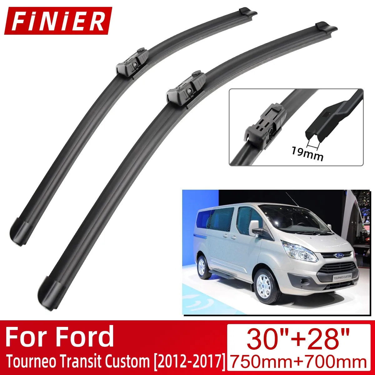 

For Ford Tourneo Transit Custom 2012-2017 Car Accessories Front Windscreen Wiper Blade Brushes Wipers 2017 2016