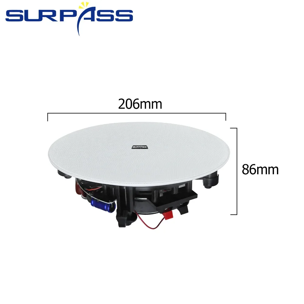 Home Theater Sound System 5.25'' 25W Ceiling Speakers Strong Bass Coaxial In Wall Speakers Stereo Music Loudspeaker Restaurant