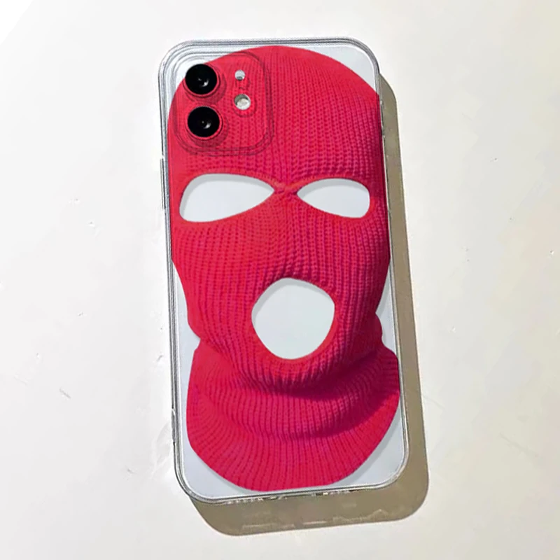 Y2K Creative Pink Mask Phone Case Cute for IPhone 13 11 12 IPhone 14 Case  Pro XS Max X XR Fashion INS Style Shockproof Soft Case - AliExpress