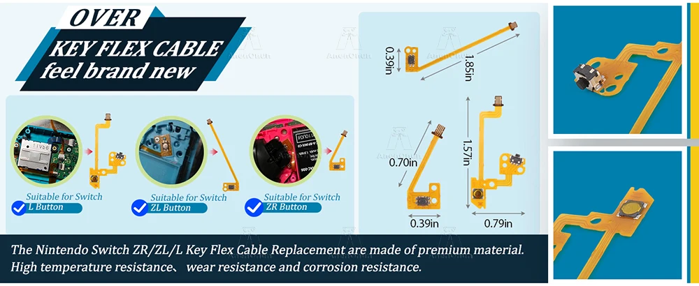 Schalter/Schalter OLED Joycon ZL/ZR/L Taste Flexkabel Premium Ersatz Kit Schlüssel Flachbandkabel Langlebige Reparaturteile Zubehör – Detail 2