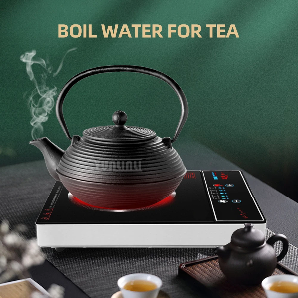 2200W High Power Intelligent Cooktop Ceramic Cooker Household Electric Stove Kitchen Electronic Stove