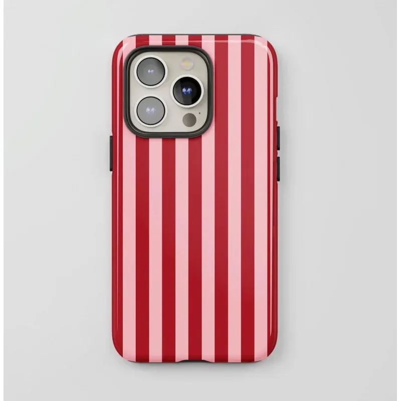 Pink Stripes Glossy 2-in-1 Tough Phone Case
