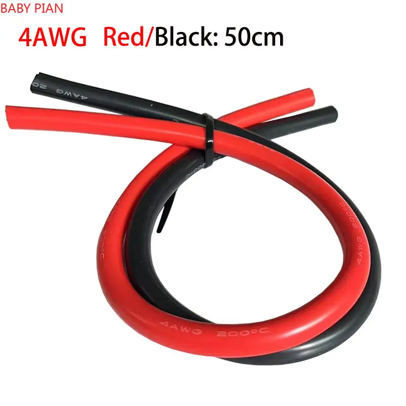 Extra Macio Silicone Fio Handheld Ponto Soldador Saída Chumbo Lifepo4 Bateria Célula Solar Bateria rv Saída Cabo de Conexão 4awg