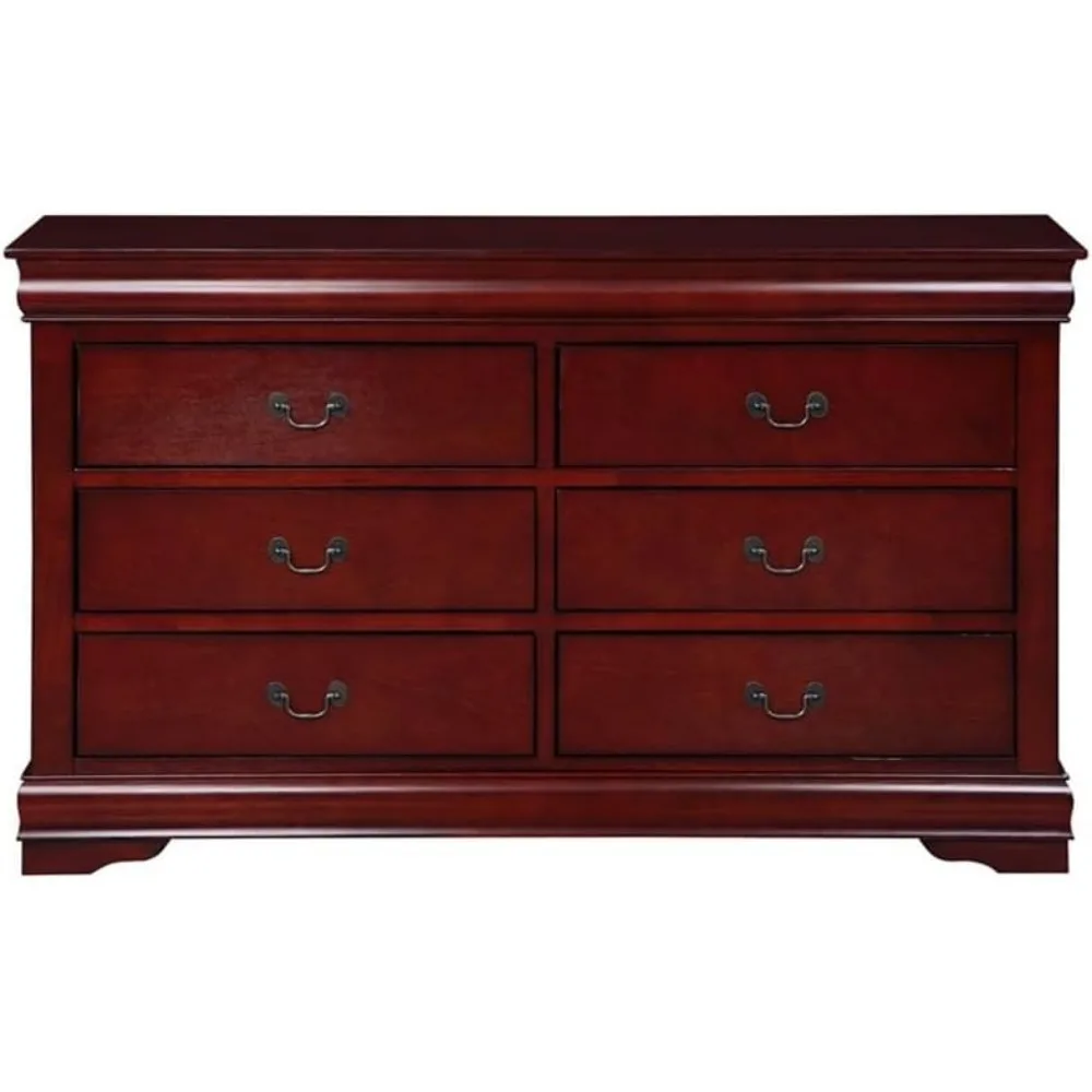 Louis Philippe III 6 Drawers Dresser in Cherry 5