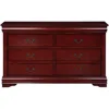 Louis Philippe III 6 Drawers Dresser in Cherry 5