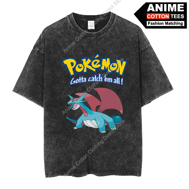 

Pokémon Salamence T Shirt Cartoon Anime Pokemon Cute Elf Print Clothes Y2k Harajuku Casual Unisex Oversized T-shirt Cotton Tees