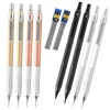 Japanese Mechanical Pencils 0.3 0.5 2mm Metal Automatic Pen Leads Drawing Sketch Office School Teacher Kids Girls Stationery 2B 4
