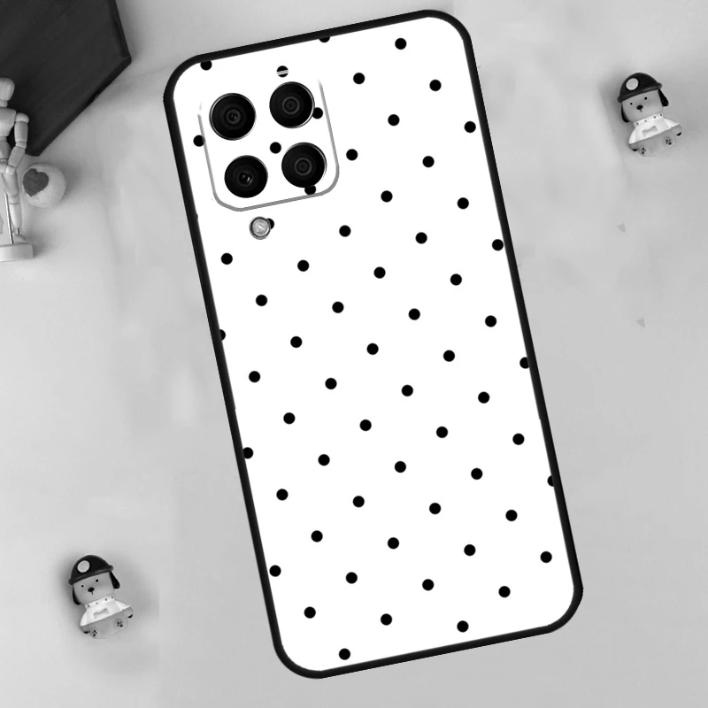 Chic Black and White Polka Dot Phone Case