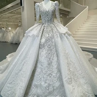 Jancember-Sequins-Ball-Gown-V-neck-Full-Sleeves-Chapel-Train-Bow-Button-Illusion-Pleat-Romantic-Wedding.jpg