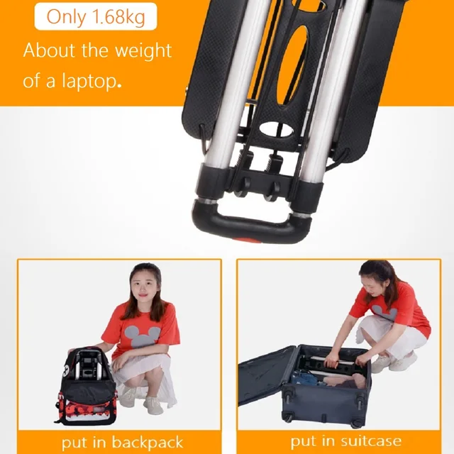 4 Kerekes Kocsi Nagy Teherbírású Kézzel Összecsukható Teherautó -Kosár Hordozható Utazási Csomag Bevásárlókosár Kerti Szerszám - Image 6