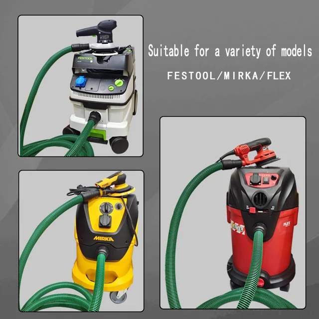ホース、Compatible For FESTOOL 電気掃除機用集塵バケット吸塵パイプ 3.5 メートル 電気掃除機に適用するホース集塵バケット吸塵  パイプ 3.5 メートル FESTOOL 電動掃除機用集塵バケツ 集塵パイプ 3.5M/5M 対応ホース(Green 5m) HiKOKI ハイコーキ  旧 日立 集塵機用 ... ホース適用可能、FESTOOLに適合、電気掃除機集塵バケット集塵パイプ