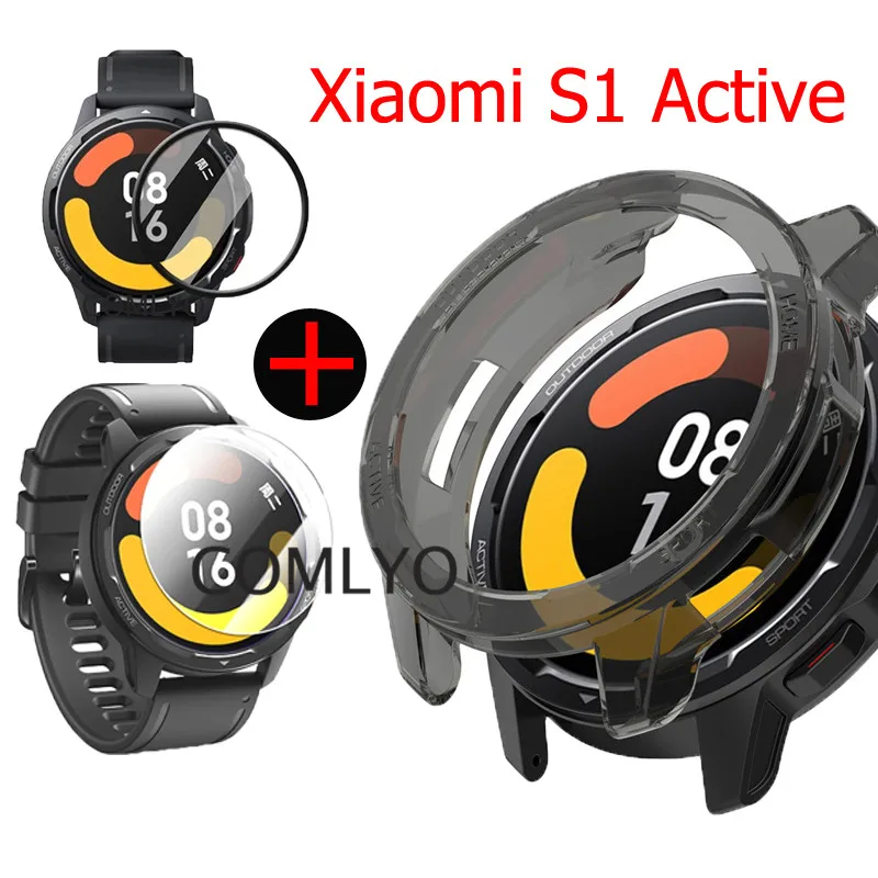 Protective Case+Glass Film For Xiaomi Smart Band 8 Active Smart Watch  Screen Protector Shell Bumper For Mi Band 8 Active Cover - AliExpress