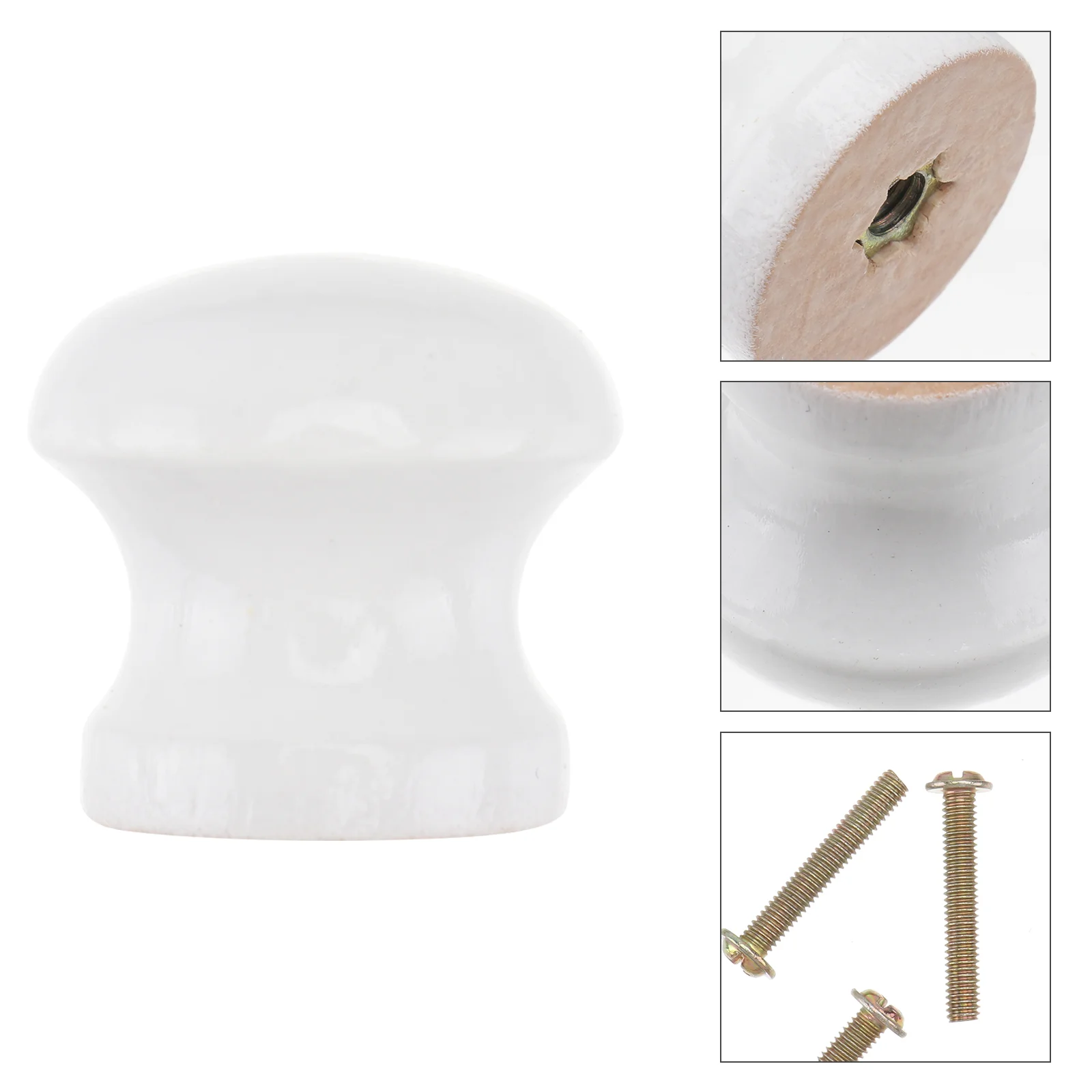 Door Knob Mushroom Handle Cabinet Drawer Cupboard Pull Handles White Knobs 10 Pcs furniture handles kitchen door handles ball lever knob