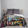 GTA Grand Theft Auto Blanket Warm Fleece Soft Flannel Video Game Throw Blankets for Bedroom Sofa Home Spring 3