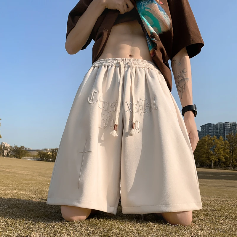 Outdoor Casual Shorts For Men's Summer American Quarter Pants Trendy Couple Sports Loose Oversized Casual Basketball Pants