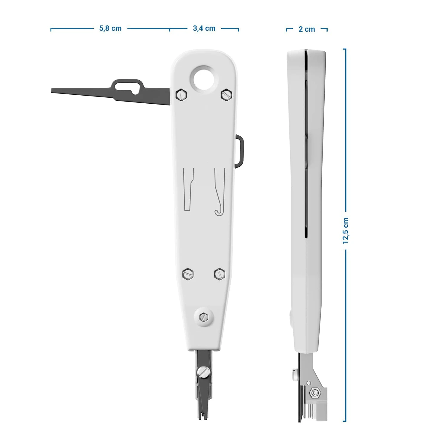 ZoeRax-Punch Down Tool, 110 Wire Cutter Knife, Alicçador de Telecom para Rj45 Keystone Jack, Módulo de Rede Cabo Telefone, Patch Panel