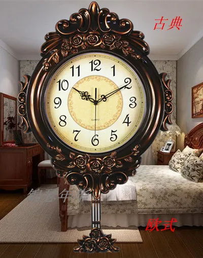 Vintage Silent Swing Large Wall Clock Color:Style 9 62X38CM;Sheet Size:Other