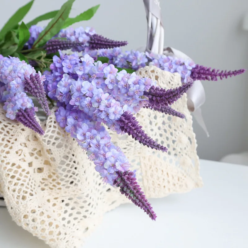 Lavender Simulation Flower Arrangement - Elegant Pastoral Decor