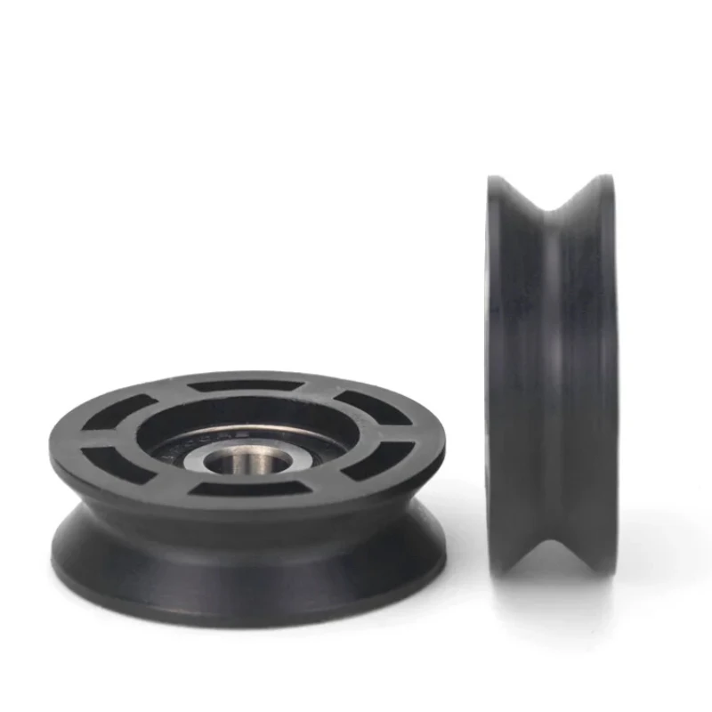 10*50*16mm V groove type Nylon Bearing Pulley Package Plastic Wear-resistant Suspension Wheel POM Rolling Wheel