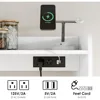 Kitchen Pantry Storage Cabinet with Hutch, Buffet Cabinet with Storage, Coffee Bar Cabinet with Power Outlets, Microwave Stand 5