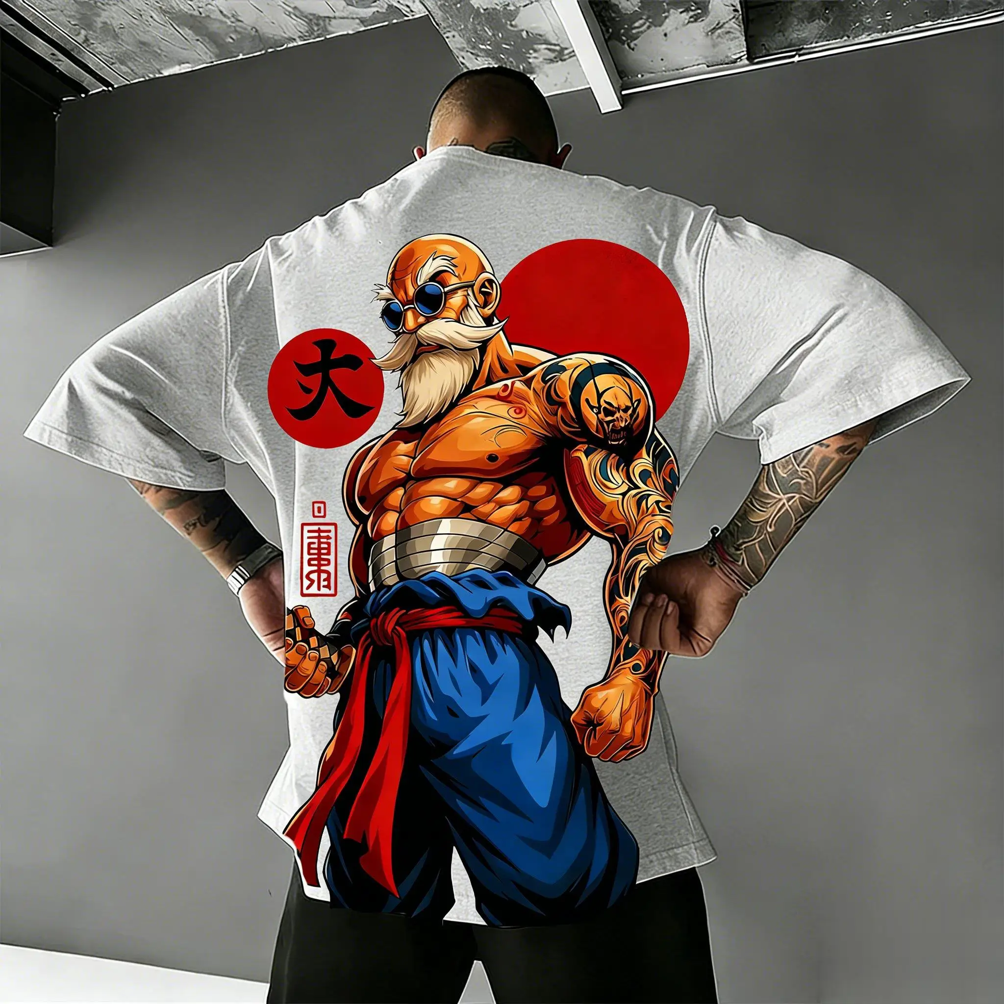 2026 Sommer Dragon Ball Retro Reine Baumwolle Fitness T-Shirt Herren Oversize Kurzarm Familien-Unisex Kinder Freizeithemd – Detail 7