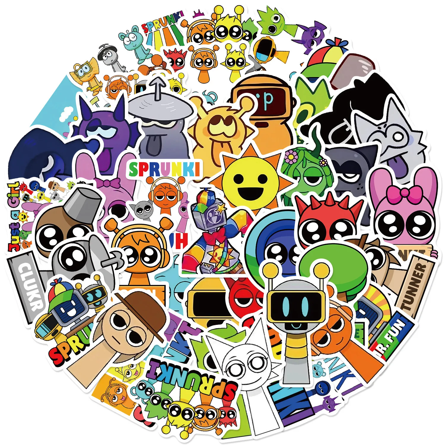 10/50Pcs Incredibox Sprunki 소년 또는 소녀 스티커 성별 공개 파티 장식을위한 임신 선물 베이비 샤워 낙서 장난감