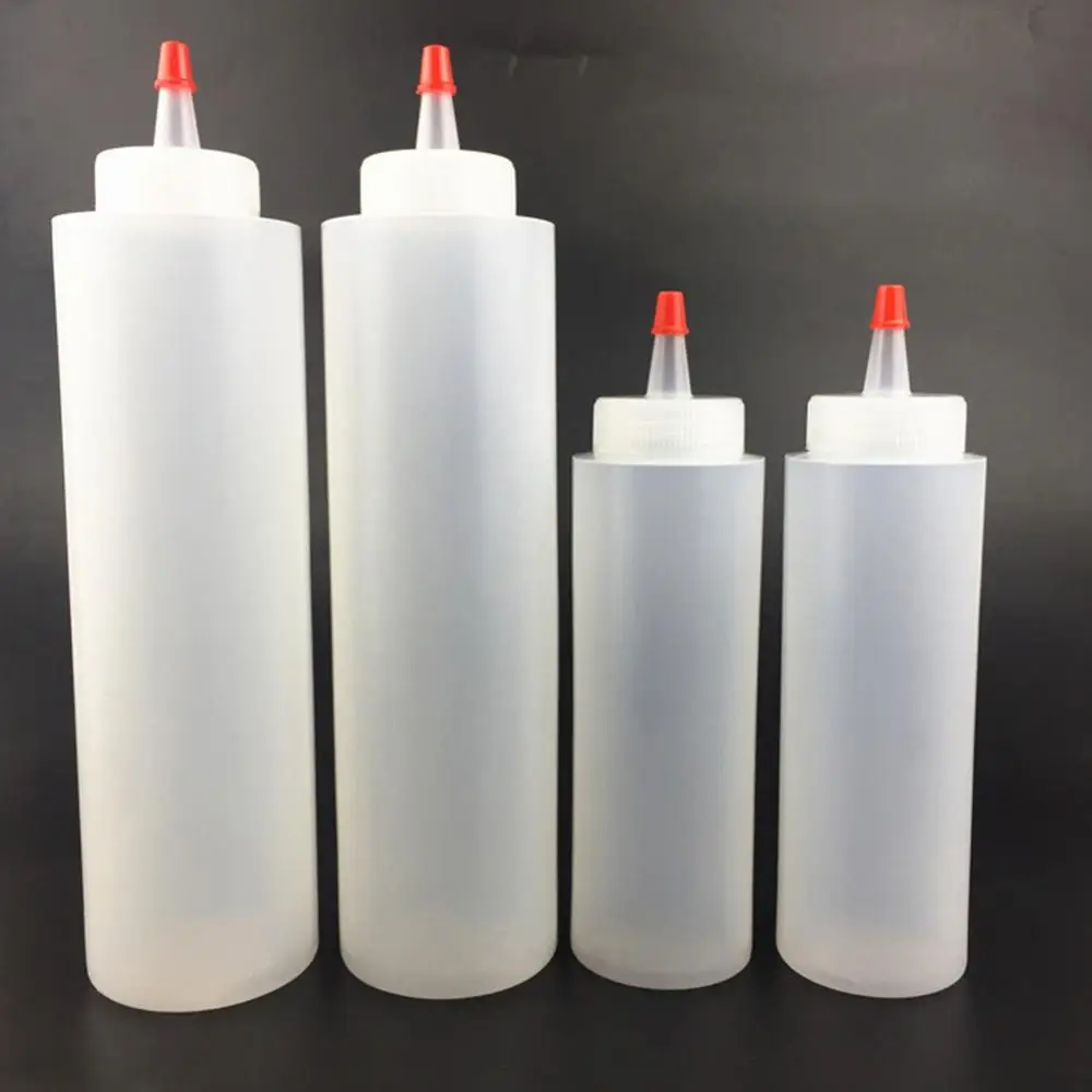 HOT816ozClearSqueezesCondimentBottlesSaucesKetchupSyrupStorage