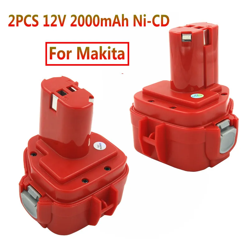 2pcs Pa12 Cordless Power Tools Replacement Batteries 12v 2a Nicd For