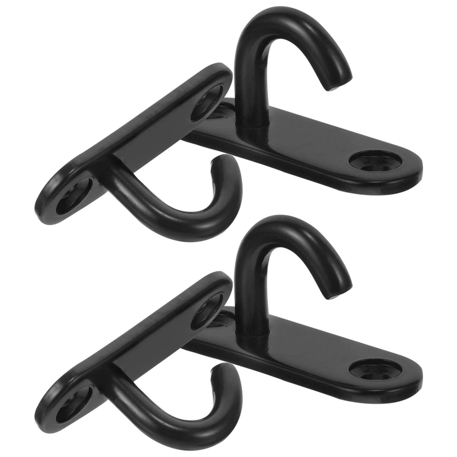 4pcs U shaped Hooks Heavy Duty Ceiling Sandbag Swings Wall Mount Elliptical Opening M5 Pad Eye Plate Hooks Fitness Accessories