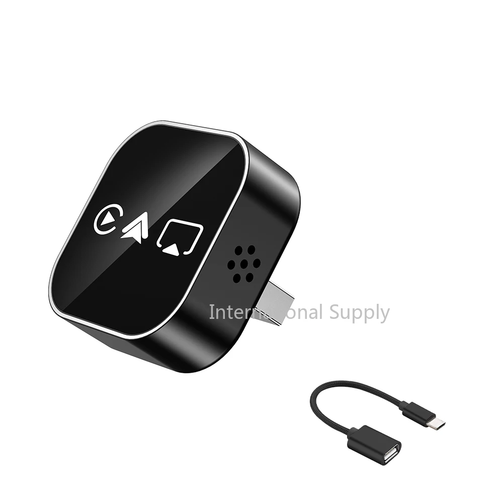 Adaptador Inalámbrico CarPlay 4 en 1 Actualizado 2026 para Apple Mirror Link, Android Auto, Conexión WiFi, Bluetooth, USB, Plug and Play, Mini CarPlay 1