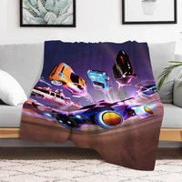 Rocket League Game Warm Winter Blankets for Decorative Sofa Custom Blanket Furry Bedspread on the Bed Knee Throw & Throws Double 1