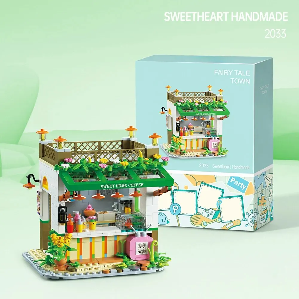 585PCSFlowerHouseBuildingBlockSetsGirlsMiniArtGreenhouseAnnie