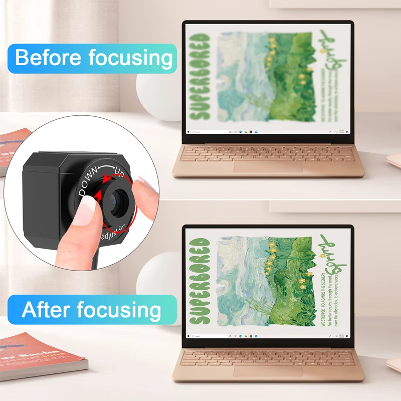 USB Document Camera for Teachers Webcam for Distance Learning Manual Focus Camera with mic Fold Mac OS Windows Chromebook