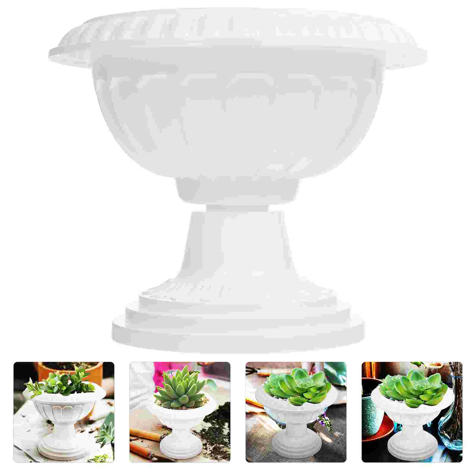 

Elegant Classic Urn Planter: Small Urn Vase Creative Roman Flower Vase Stands Wedding Pot Garden Landscape Creative Pot for